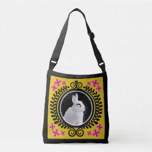 Ajustable Sac à bandoulière étrange lapin blanc / fourre-tou