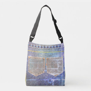 Ajustable Sac à bandoulière 'Faded Jeans' du vendredi