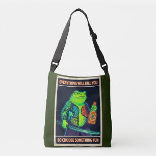 Ajustable Sac à bandoulière grenouille Tout va vous tuer