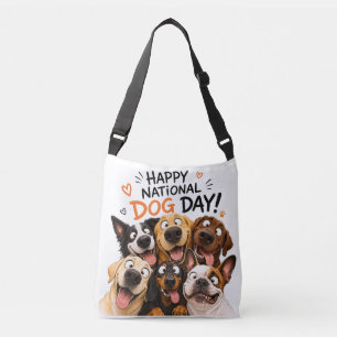 Ajustable Sac à bandoulière Happy National Dog Day Chien d