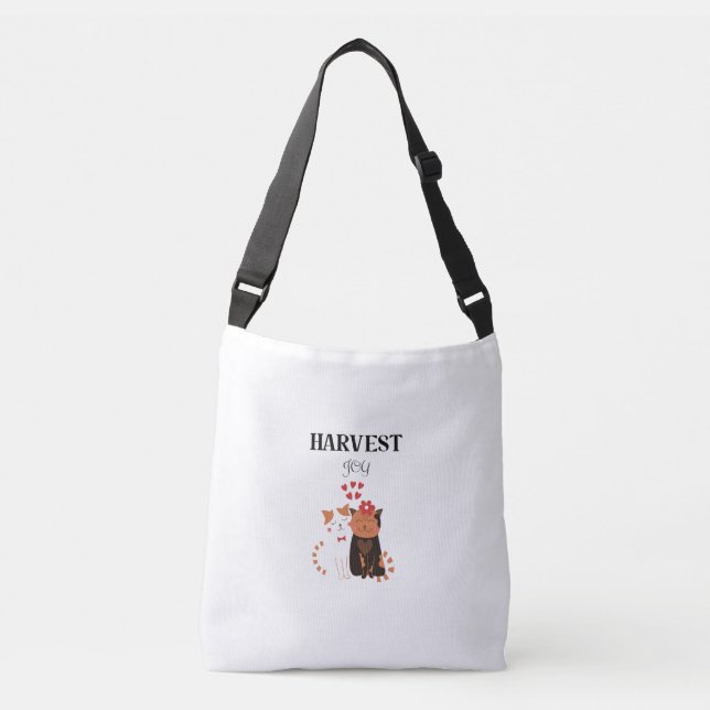 Ajustable Sac à bandoulière Harvest Joy Cat – Conception aut (Devant)