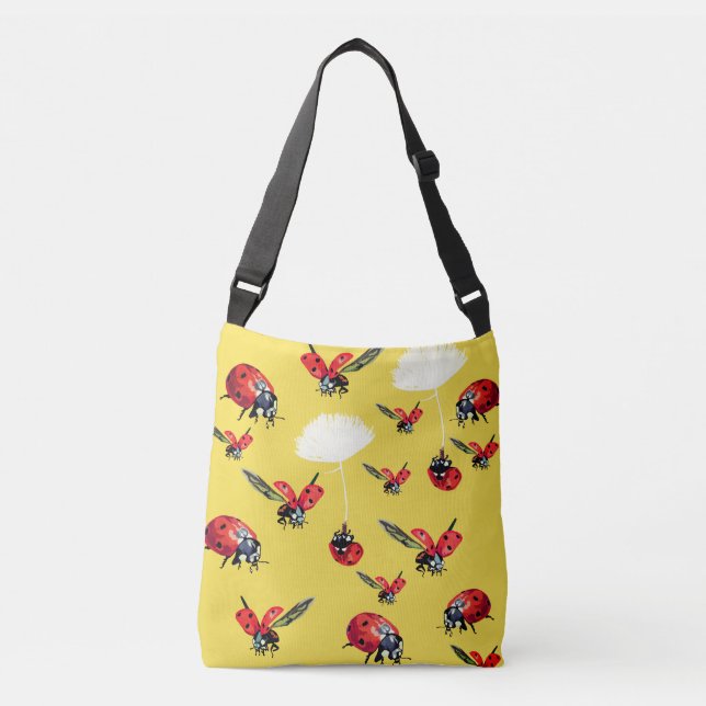 Ajustable Sac à bandoulière Ladybugs Flying   (Devant)