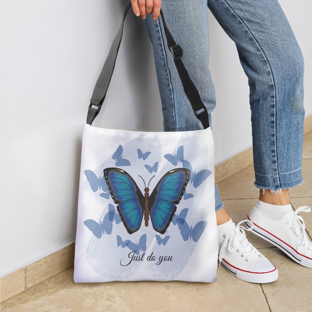 Ajustable Sac à bandoulière papillon bleu (Créateur téléchargé)