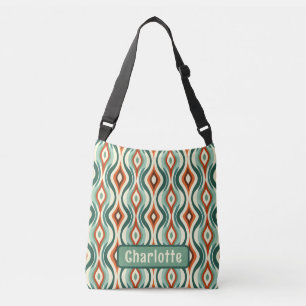 Ajustable Sac à bandoulière personnalisé motif paon sarcelle