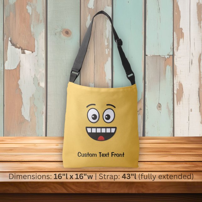 Ajustable Sac à bandoulière Smiling Face with Open Mouth (Créateur téléchargé)