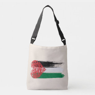 Ajustable Sac à bandoulière Solidarité Palestinienne   Cœur 