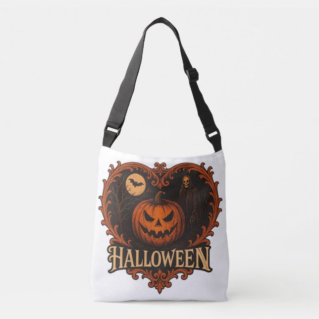 Ajustable Sac à bandoulière tout imprimé Halloween effrayant (Devant)