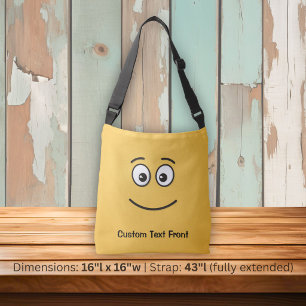 Ajustable Sac à bandoulière visage souriant aux yeux ouverts