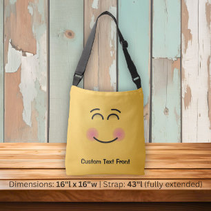 Ajustable Sac à bandoulière visage souriant avec yeux souria