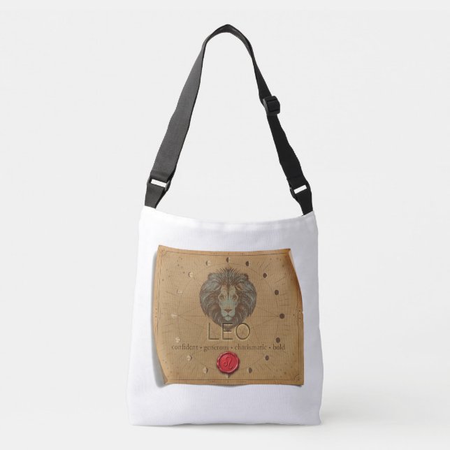 Ajustable Sac à bandoulière Zodiaque - Lion (Devant)