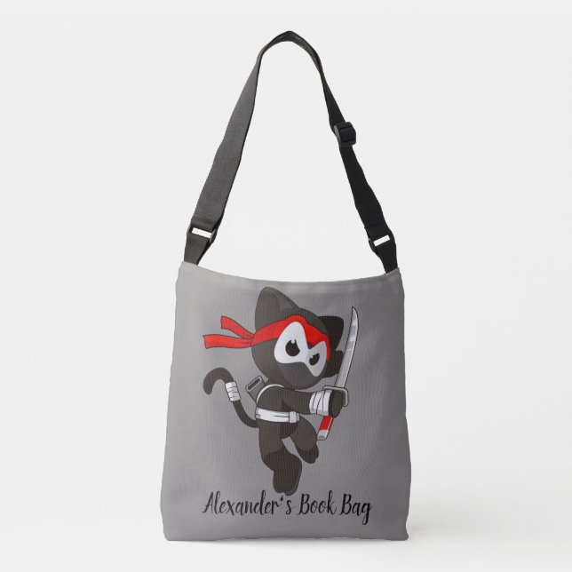 Ajustable Sac à dos personnalisé Ninja Cat (Devant)