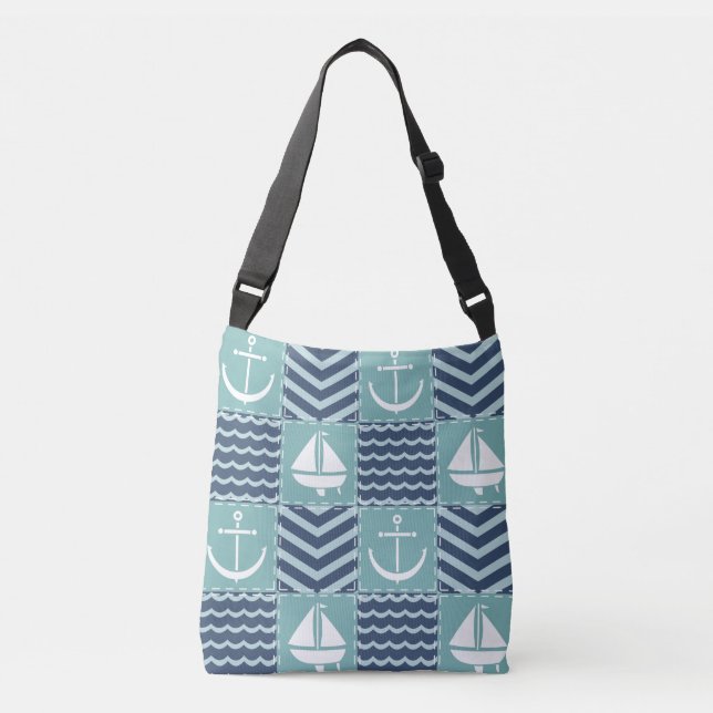 Ajustable Sac à impression intégrale de courtepointe nautiqu (Devant)