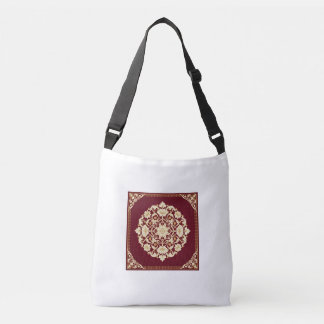 Ajustable Sac à main à médaillon floral islamique rouge