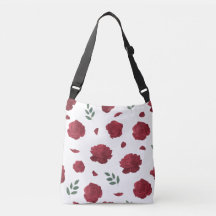 Sac à main à motif rose | Sac fourre-tout