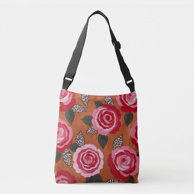 Ajustable Sac à main bandoulière Wild Rose (Devant)