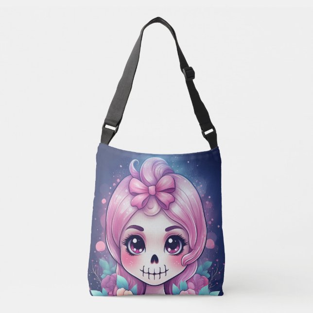Ajustable Sac à main crâne mignon (Devant)