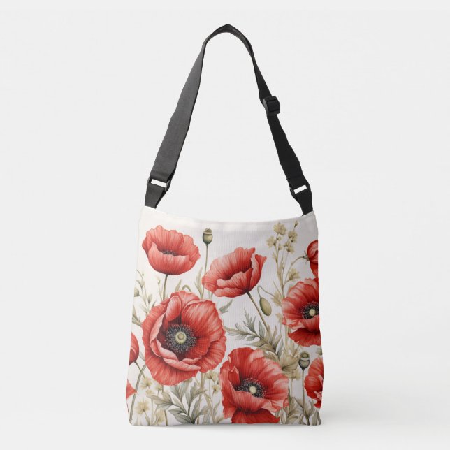 Ajustable Sac à main croisé Poppy Covered (Devant)