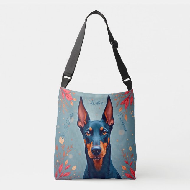 Ajustable Sac à main Doberman Pinscher Mignon – Cadeau pour  (Devant)