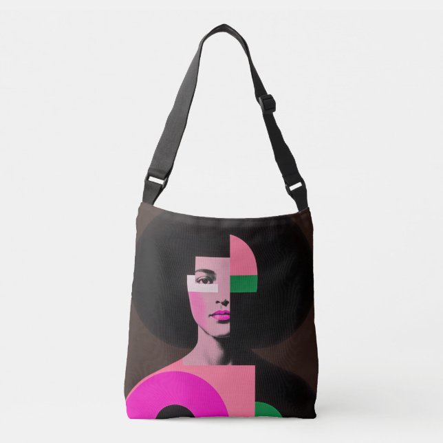 Ajustable Sac à main en art de portrait de déesse moderne (Devant)