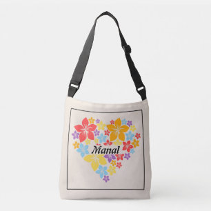 Ajustable Sac à main en forme de cœur avec fleurs printanièr