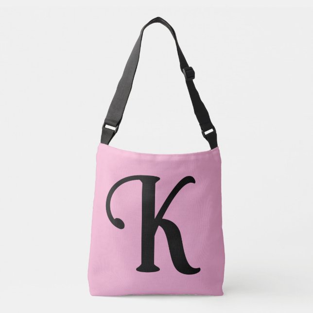 AJUSTABLE SAC À MAIN MONOGRAMME ROSE PERSONNALISÉ (Devant)