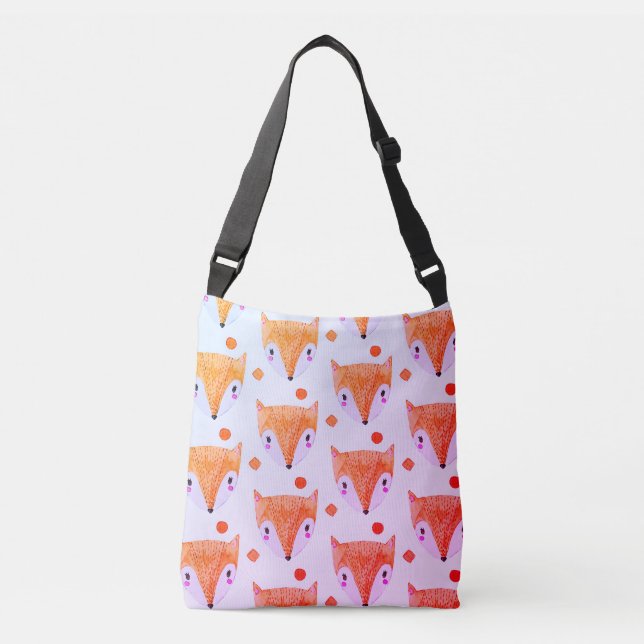 Ajustable Sac astucieux de Crossbody d'aquarelle de Fox (Devant)