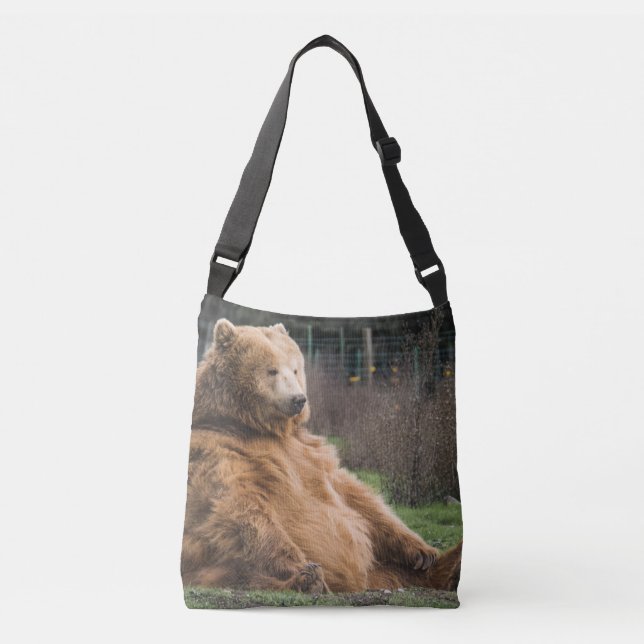 AJUSTABLE SAC BANDEAU À IMPRESSION TOTALE OURS GRIZZLY ASSIS (Devant)