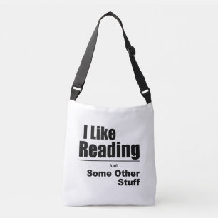 Ajustable Sac Bandoulière 'J'adore Lire. Et Deux-Trois Autre