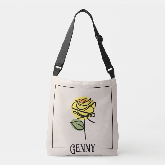 Ajustable Sac bandoulière Rose Art (Devant)