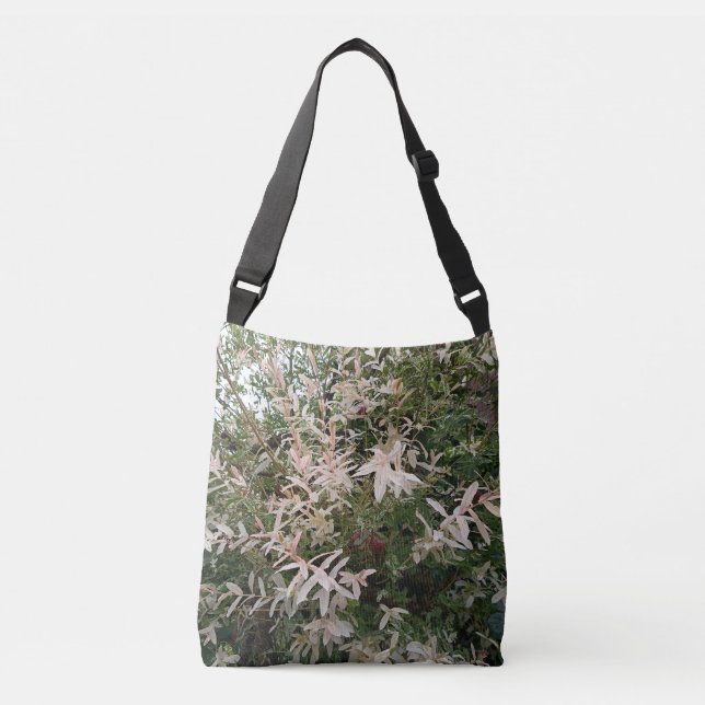 Ajustable Sac botanique à fleurs sauvages blanches (Devant)