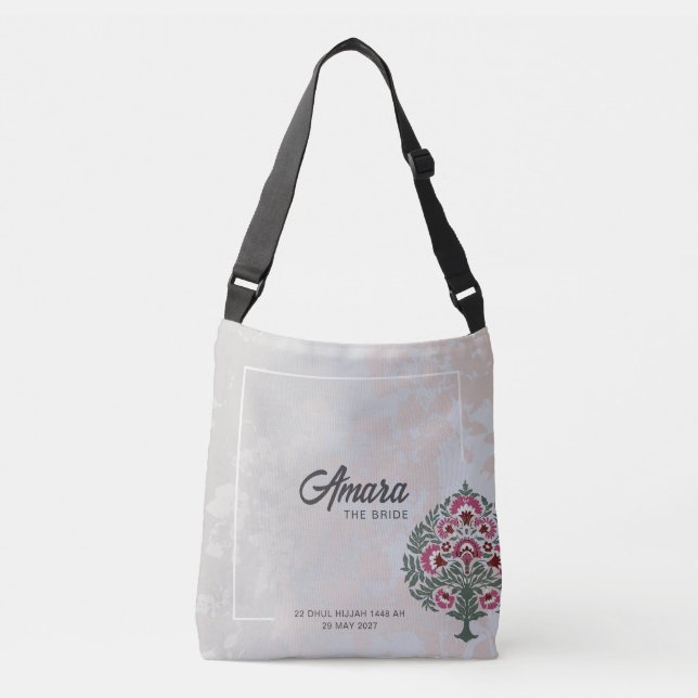 Ajustable Sac cabas de mariée – Sangle personnalisée avec no (Devant)