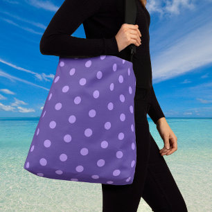 Ajustable Sac carrossable à motif pourpre à point Polka Funk