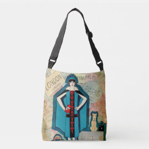 Ajustable Sac carrossable Art Déco Voyage