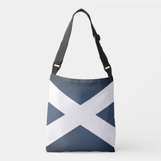 Ajustable Sac carrossable bleu vintage Scotland (Devant)