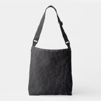 Sac carrossable en cuir de serpent noir