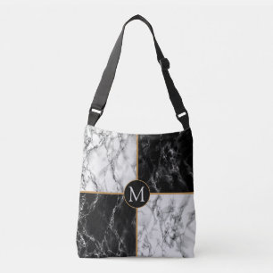 Ajustable Sac carrossable Monogram avec marbre noir blanc