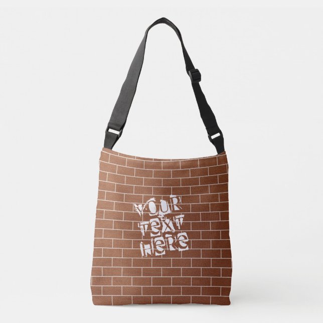 Ajustable Sac carrossable mural en brique avec texte personn (Devant)