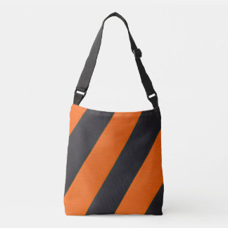 Ajustable Sac carrossable orange noir rayures