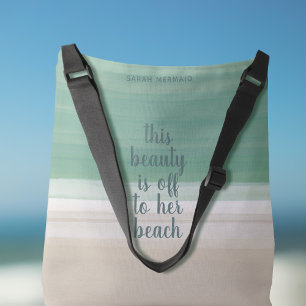 Ajustable Sac carrossable Turquoise Ocean Beach Crossbody
