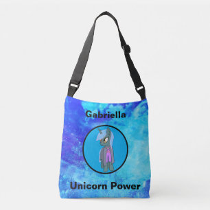 Ajustable Sac carrossable Unicorne Power Cute Watercolor