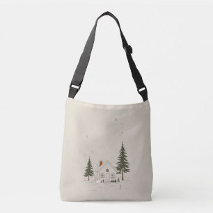 Ajustable Sac carrossable vintage Cabine forestier inspiré.