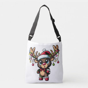 Ajustable Sac croisé de rennes de Noël