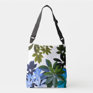Ajustable Sac croisé Feuille vert, bleu