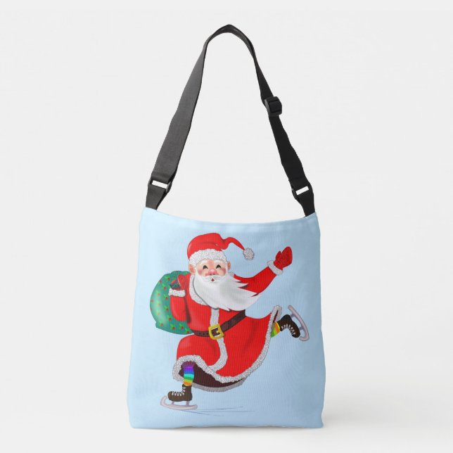 Ajustable Sac crossbody de Noël avec cadeau du Père Noël (Devant)