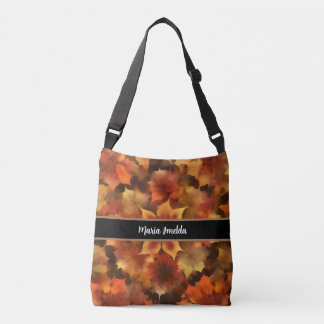 Ajustable Sac Crossbody Texte Personnalisé Feuilles Automne