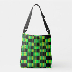Ajustable Sac de carrosserie vert et noir Croix Abstrait Pla