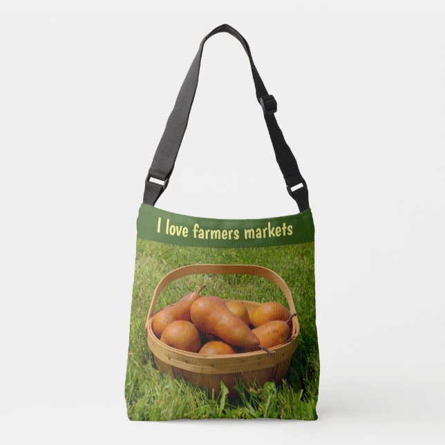 Ajustable Sac de marché fermier, vos propres mots, vert (Devant)
