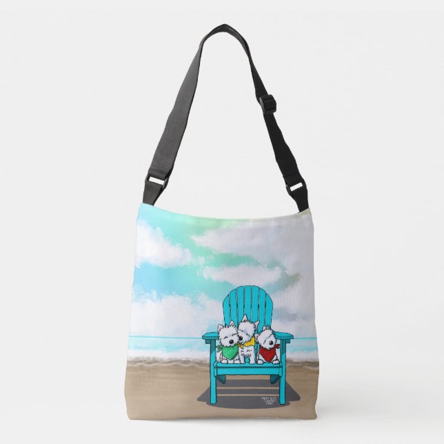 Ajustable Sac de plage KiniArt Westies (Devant)