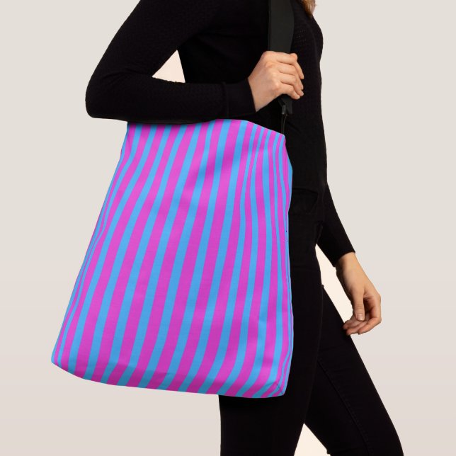 Ajustable Sac en verre rose et bleu (De près)
