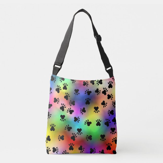 Ajustable Sac fourre aux empreintes de patte de chien multic (Devant)
